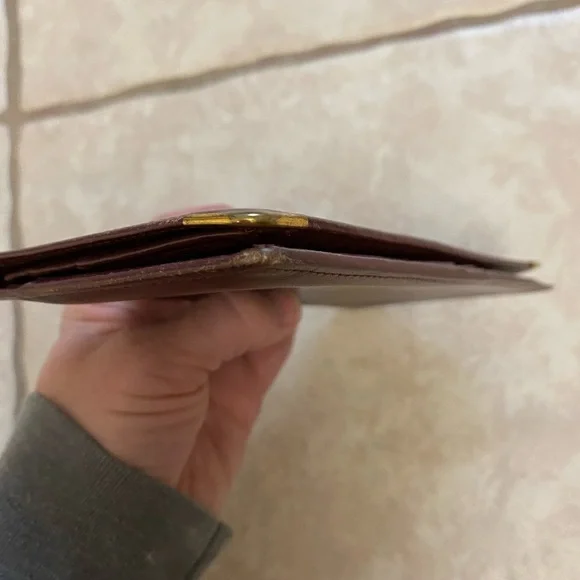 Vintage Cartier Check Organizer Bi-Fold Wallet, Burgundy Leather - Picture 3 of 14